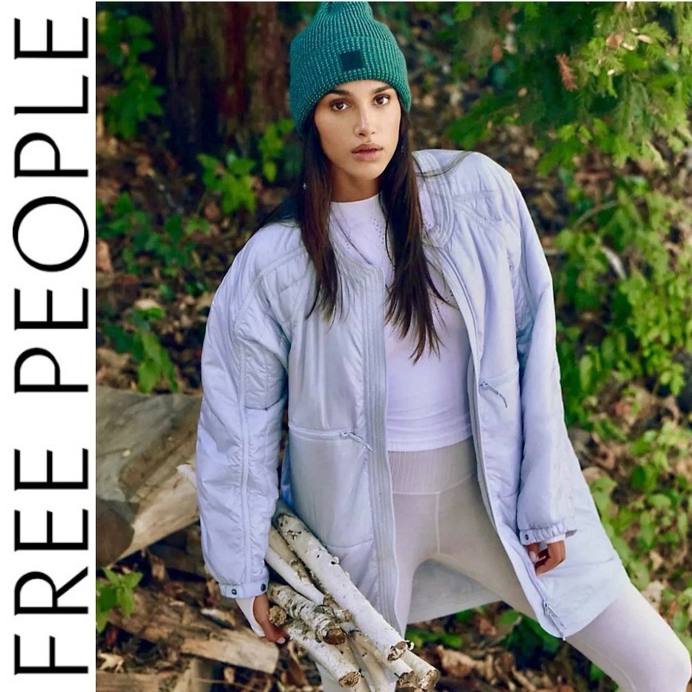 NWT Free People Light As A Feather Packable Tunic Liner on Ice Grey s